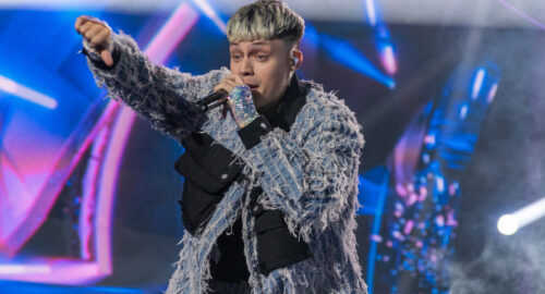 Almácor en la final del Benidorm Fest 2024, Palau d’Esports l'Illa de Benidorm. Foto: Iván Trejo