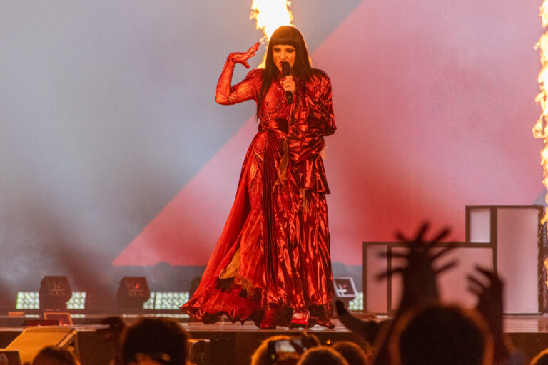 Shkodra Elektronike (Albania) en el jury show de la primera semifinal de Eurovisión 2025 / Iván Trejo