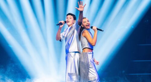 Rafaella Panteli y Christos Georgiou, representantes de Chipre en Eurovisión Junior 2025 | Imagen: Corinne Cumming - EBU