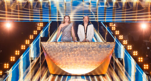 Victoria Swarovski y Michael Ostrowski, presentadores del Festival de Eurovisión 2026 | Imagen: Corinne Cumming - EBU