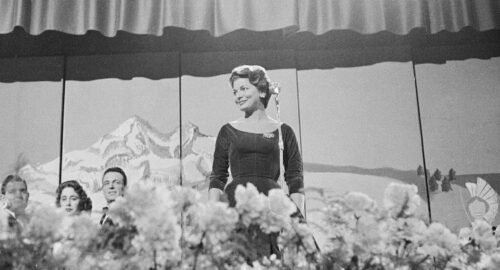 Lys Assia, ganadora del Festival de Eurovisión 1956 | Imagen: Vincenzo Vicari - City of Lugano Historical Archives - EBU