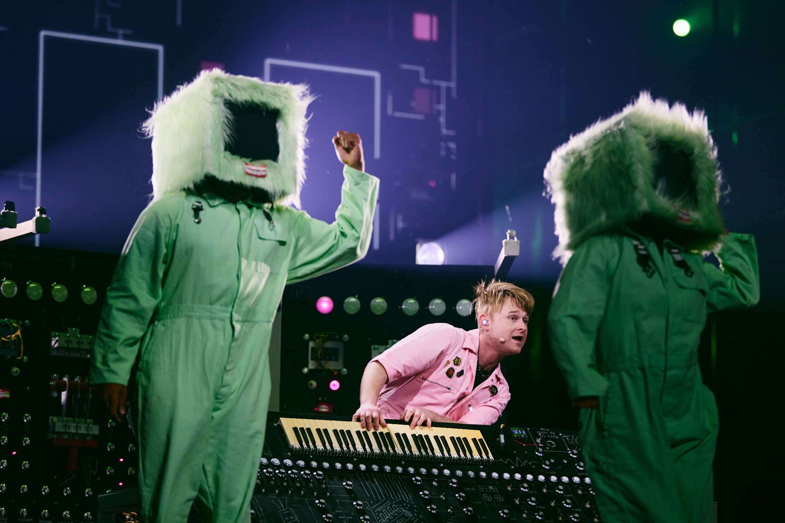 LOOK MUM NO COMPUTER (Reino Unido) en su primer ensayo individual en el Festival de Eurovisión 2026 | Imagen: Alma Bengtsson - EBU